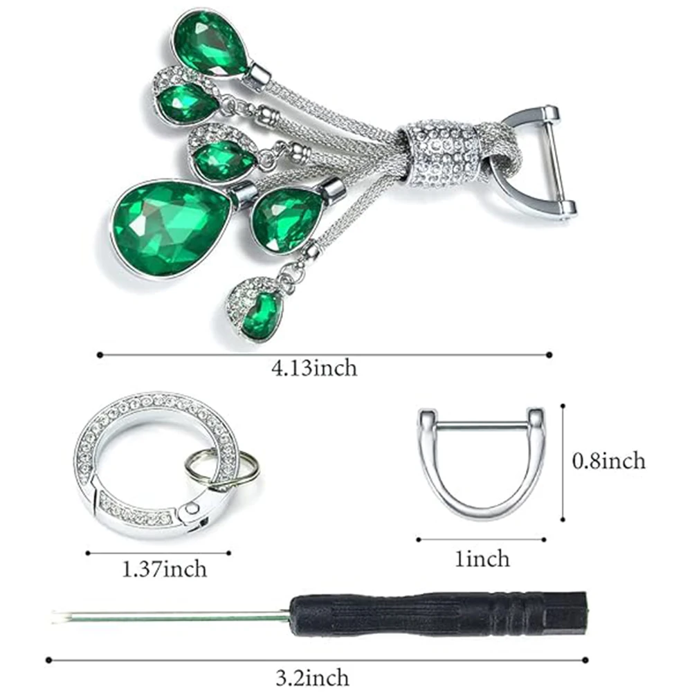 Glitzernder Schlüsselanhänger für Frauen Geschenke Auto-Handgelenkschlaufe Schlüsselketten Kristall-Lanyard Strass-Anhänger DIY-Basteleien – Detail 2