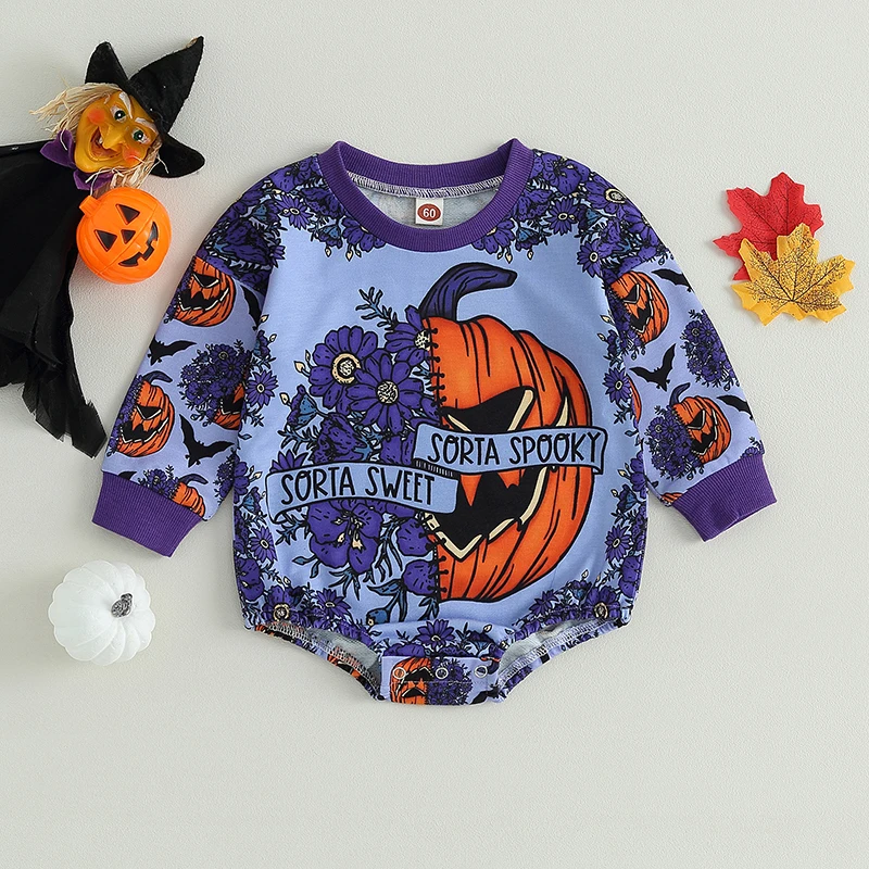 Infant Unisex Hoodies Rompers Thanksgiving Outfits Turkey Leaf Print Long Sleeve Playsuits Newborn Autumn Bodysuits for Fall