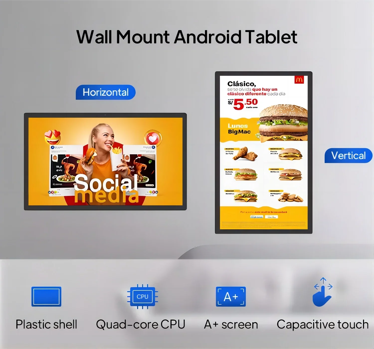 43-inch multi-functional monitor, suitable for shopping mall advertising, home theater, product display, and 2K high-definition