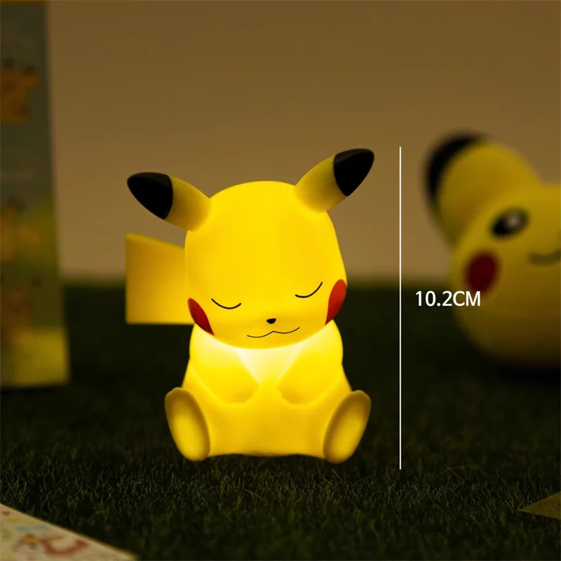 Kawaii Pokemon Pikachu Mini Night Light Cartoon Cute Bedroom Bedside Lamp Led Lights Desktop Decorations Children Holiday Gifts