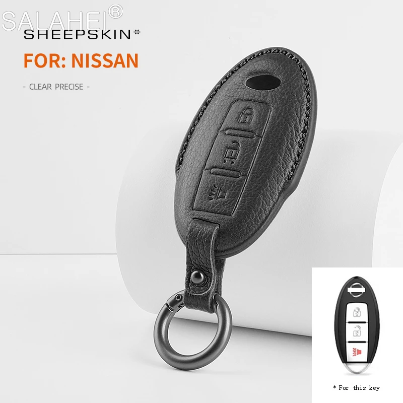 3 Buttons Car Smart Key Case Fob Keychain Lanyard for Nissan 370Z Armada Kicks Murano Pathfinder Rogue Titan Versa Note Infiniti