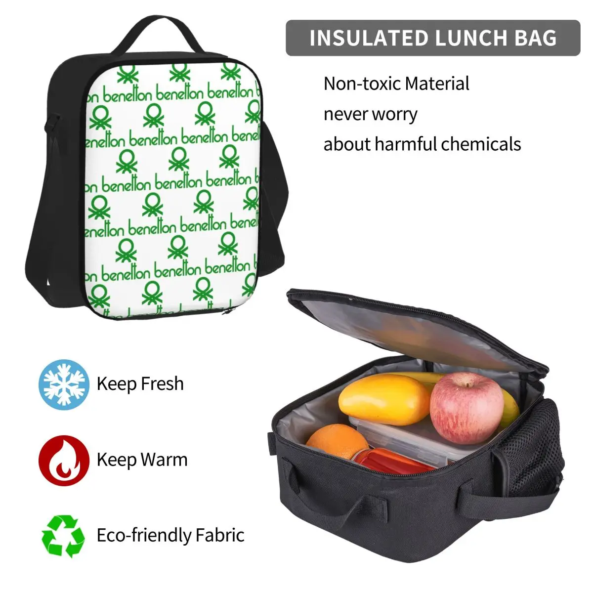 United Colors Of Benetton Backpacks Kids Bookbag School Bags Rucksack Lunch Bag Pen Bag Three-Piece Set view 4