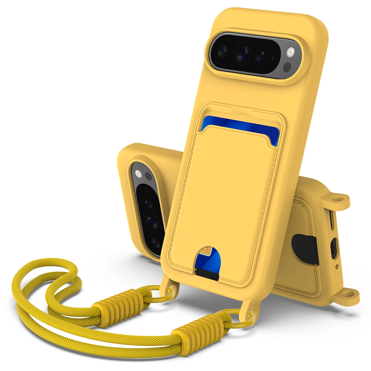 

Чехол для телефона со шнурком и веревкой для Google Pixel 9 10 Pro XL, силиконовый чехол для карты, защита от падения