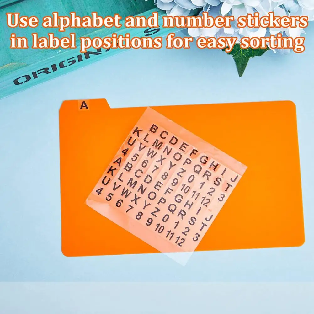 Przekładki na karty z samoprzylepnym numerem naklejka alfabet kolorowym indeksem biurowe artykuły szkolne dla biznesu