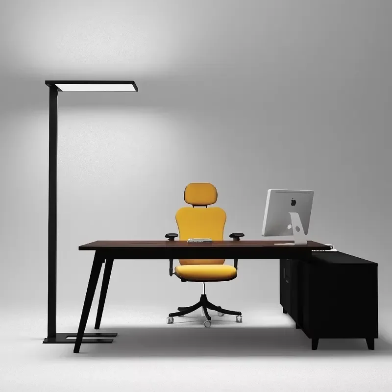 Contemporary Floor Lamp Unique Design Smart Edition E296 LED Standing Floor Light with LCD Display Microwave Light Sensor