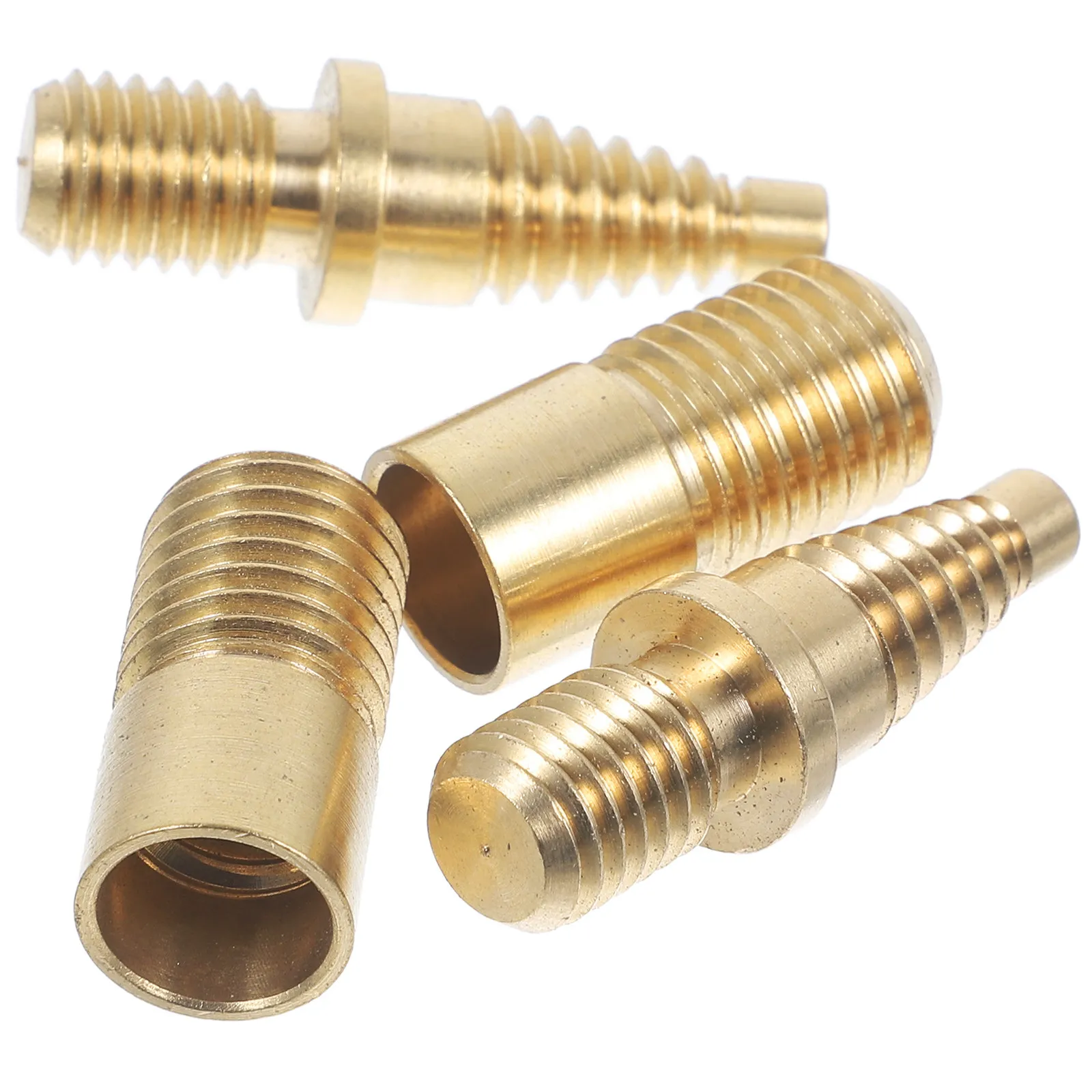 

2Sets Pool Cue Extension Rod Connectors Rust-Resistant Copper Joint Screws for Ball Game Cue Shaft Connecting Parts
