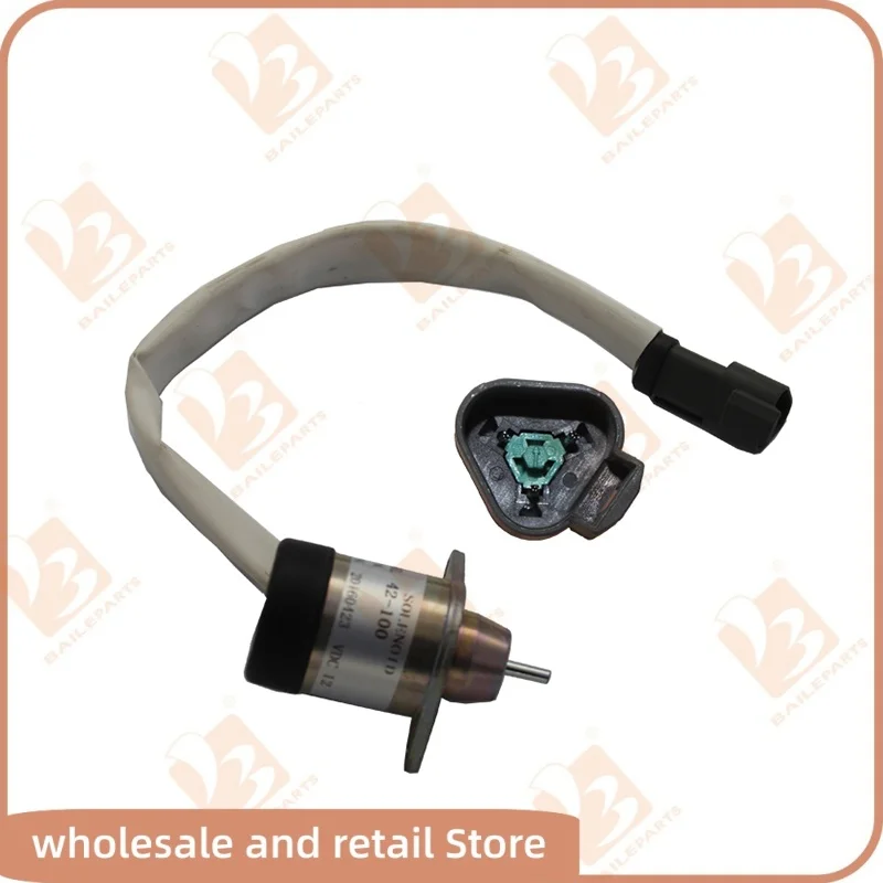 42-100 1500-3076 Fuel Shut Off Solenoid 12V For Thermo King Yanmar Stop Solenoid Engine Spare Parts