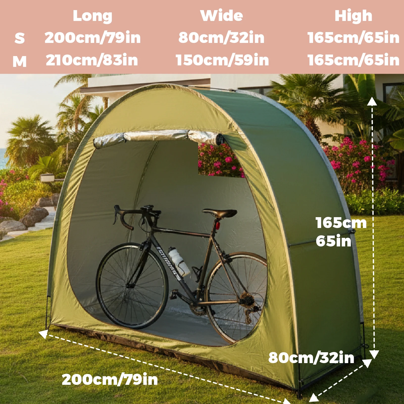 

Портативный уличный тент-укрытие для велосипеда, приватная палатка для путешествий из утолщенной ткани Оксфорд для походов и велоспорта