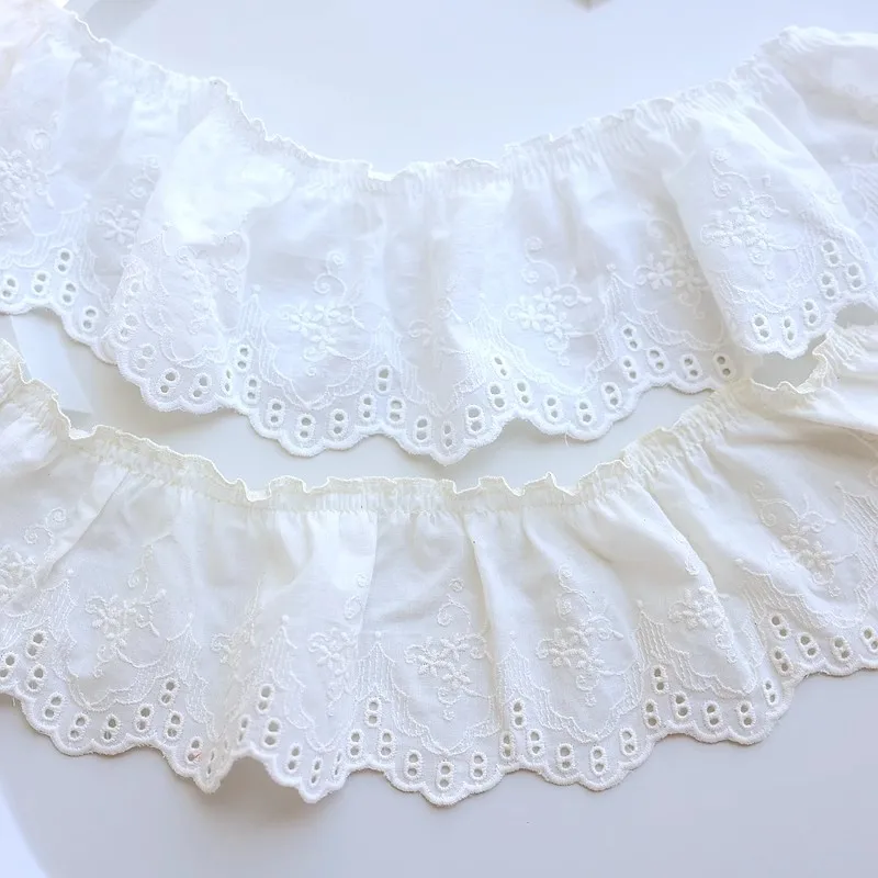 Jupe en dentelle froissée brodée, 1 taille, accessoires de décoration de bord, vêtements, matériel en dentelle fait à la main