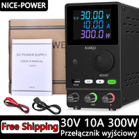 NICE-POWER Laboratory Power Supply, 30V 10A Adjustable Switching Regulated DC Bench Power Supply with 4-Digits Color LCD Display