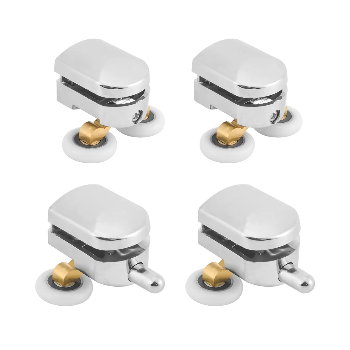4Pcs 23mm Shower Door Rollers Sliding Shower Doors Wheels Replacement Roller Runner Wheel (2 Top & 2 Bottom )