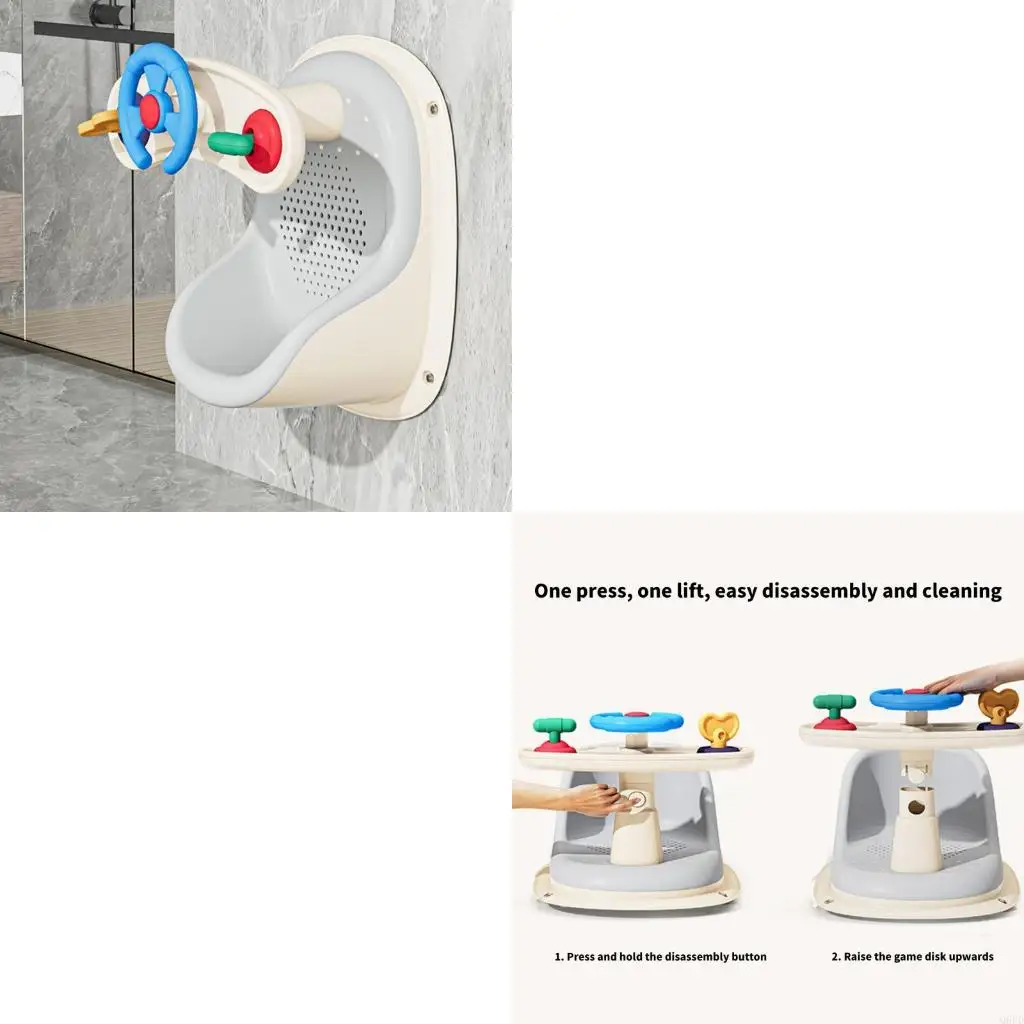 

Infant Bathtub Baby Bath for Baby 6-18 Months Provides Backrest Support Easy to Remove with Suction Cups