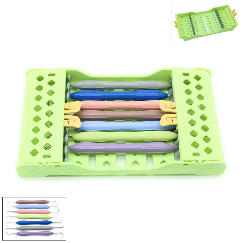 7pcs Dental Composite Resin Filling Spatula Aesthetic Restoration Set Resin Knife Spatula Tool Dentistry Placing Case Tools