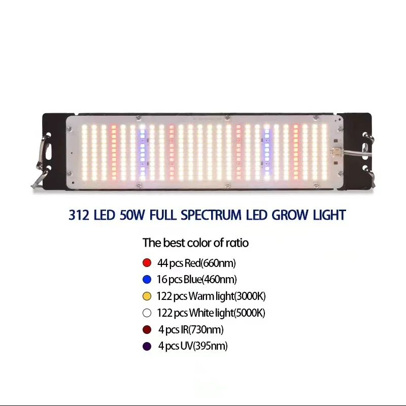 For 50W 240W LED Grow Light Panel Full Spectrum Lamp   For Indoor  Tent Plants Growth