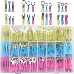 320PCS Boxed Heat Shrink Terminal Waterproof Wire Terminal Kit Crimp Insulated Heat Shrink End Terminal