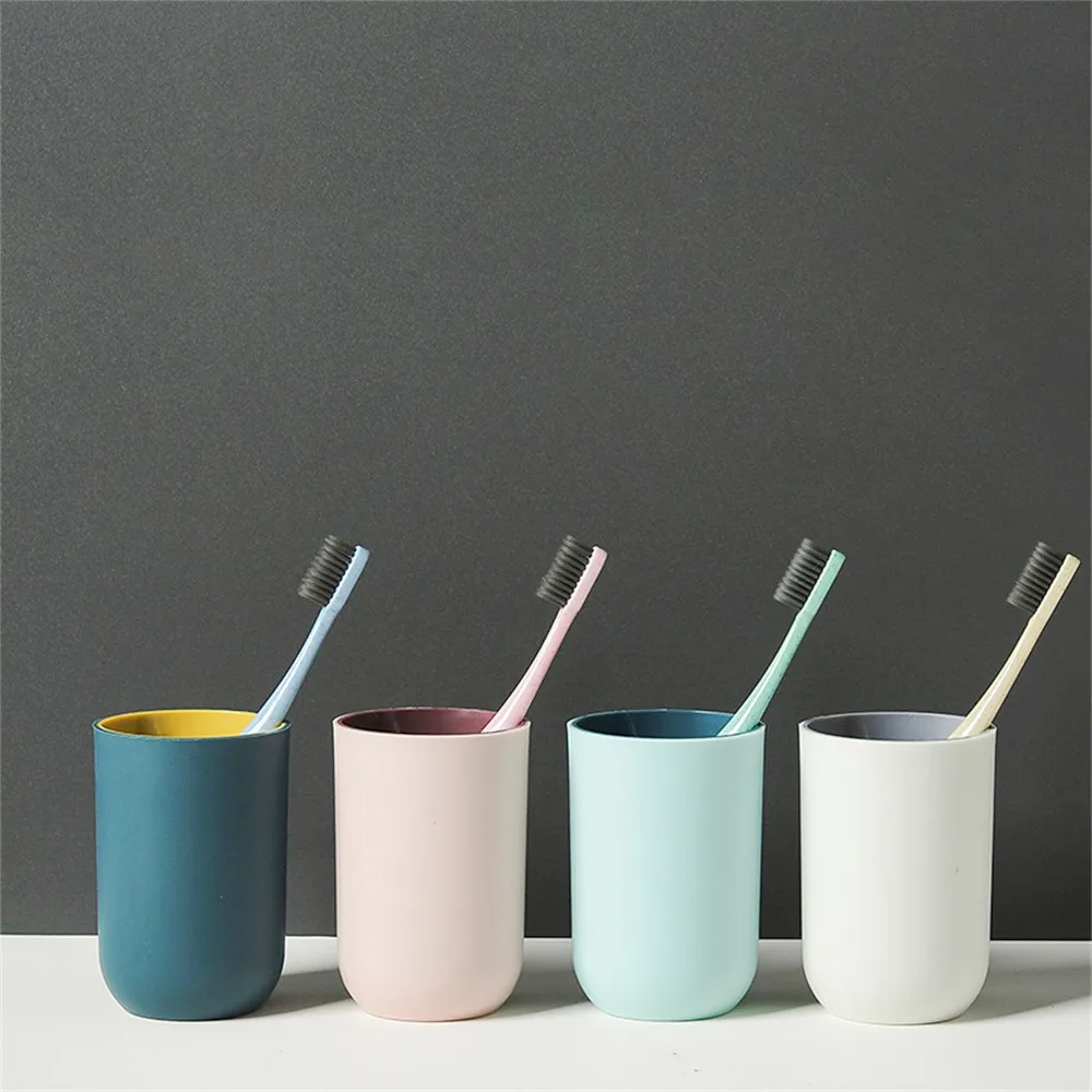 Nordic Style Toothbrushing Cup Pure Color Bathroom Mouthwash Cup Home Breakfast Cup Simple CoupleTooth Jar Wash Cup