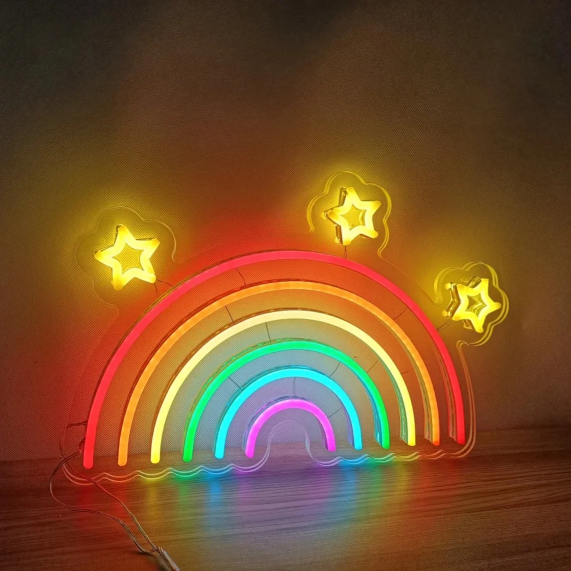 Rainbow Neon Sign Rainbow Wall Decor Neon Sign Bedroom Neon Light Kid Gift