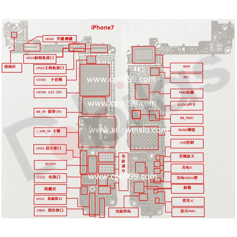 20Pcs 338S00105 U3101 CS42L71 For iPhone 7 7Plus 7G Audio Codec IC BGA Integrated Circuits Replacement Parts Chip Chipset