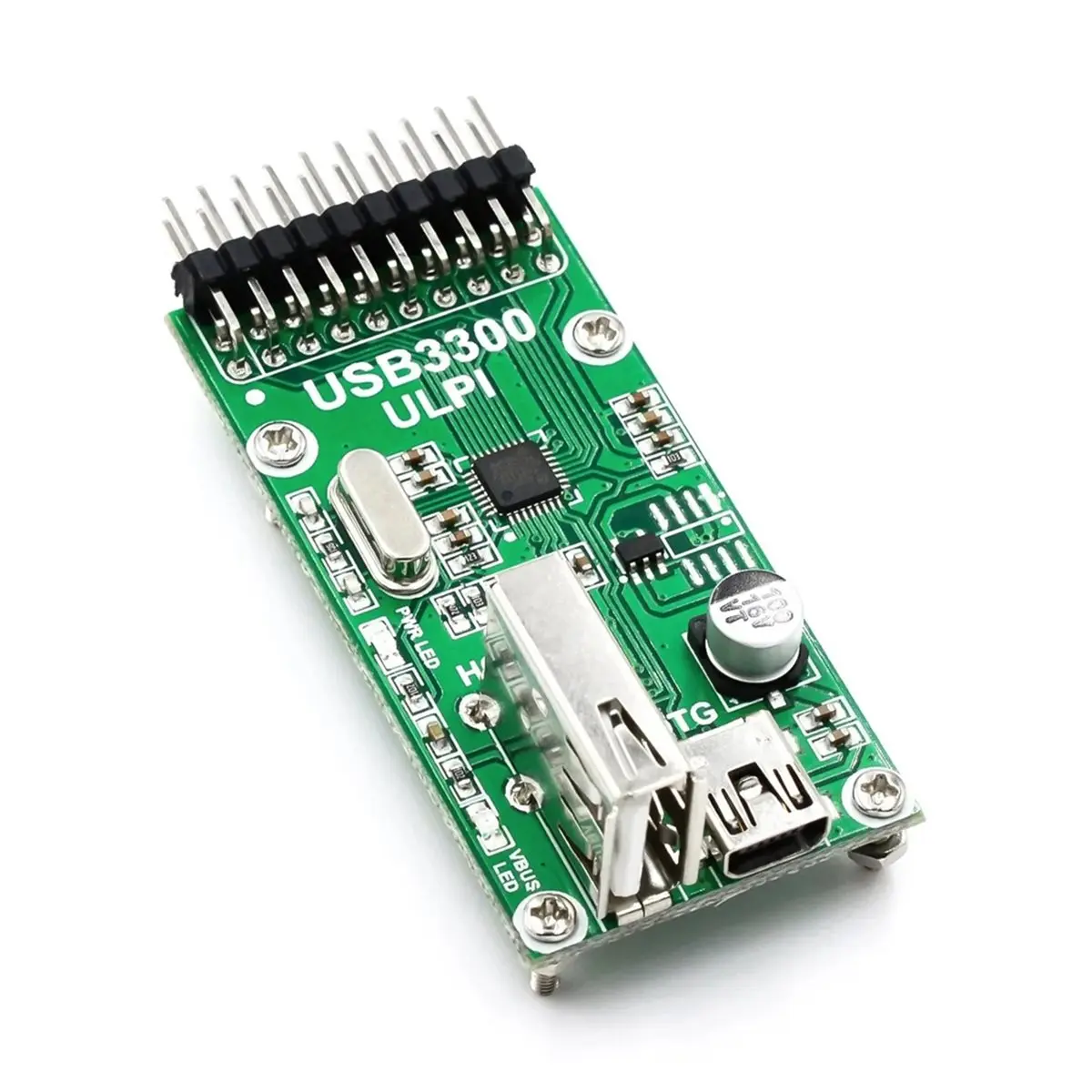 TCE USB3300 USB HS Board Host OTG PHY ULPI Communication Module Development Board with Onboard USB3300 and MIC2075-1BM