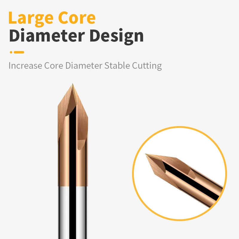 Frez trzpieniowy z węglika spiekanego Kerseo do fazowania, gratowania krawędzi, frez do rowków V, 60 90 120 stopni, 3 ostrza, frez do fazowania.