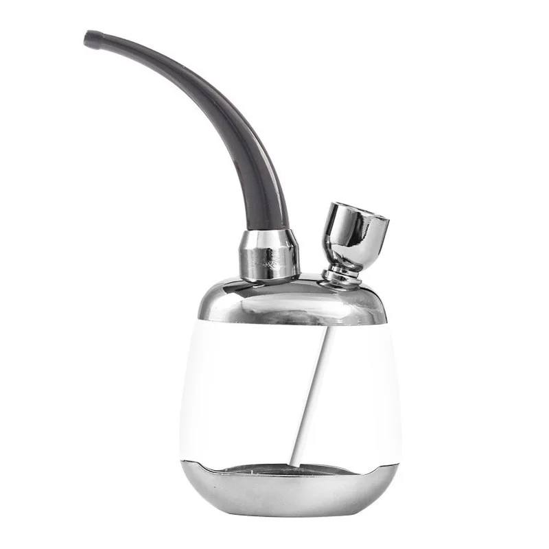 High Quality Business Portable Water Smoking Pipe with Bent Type Handmade Smoking Accessories Glass Hookah Cigarette Filter view 6