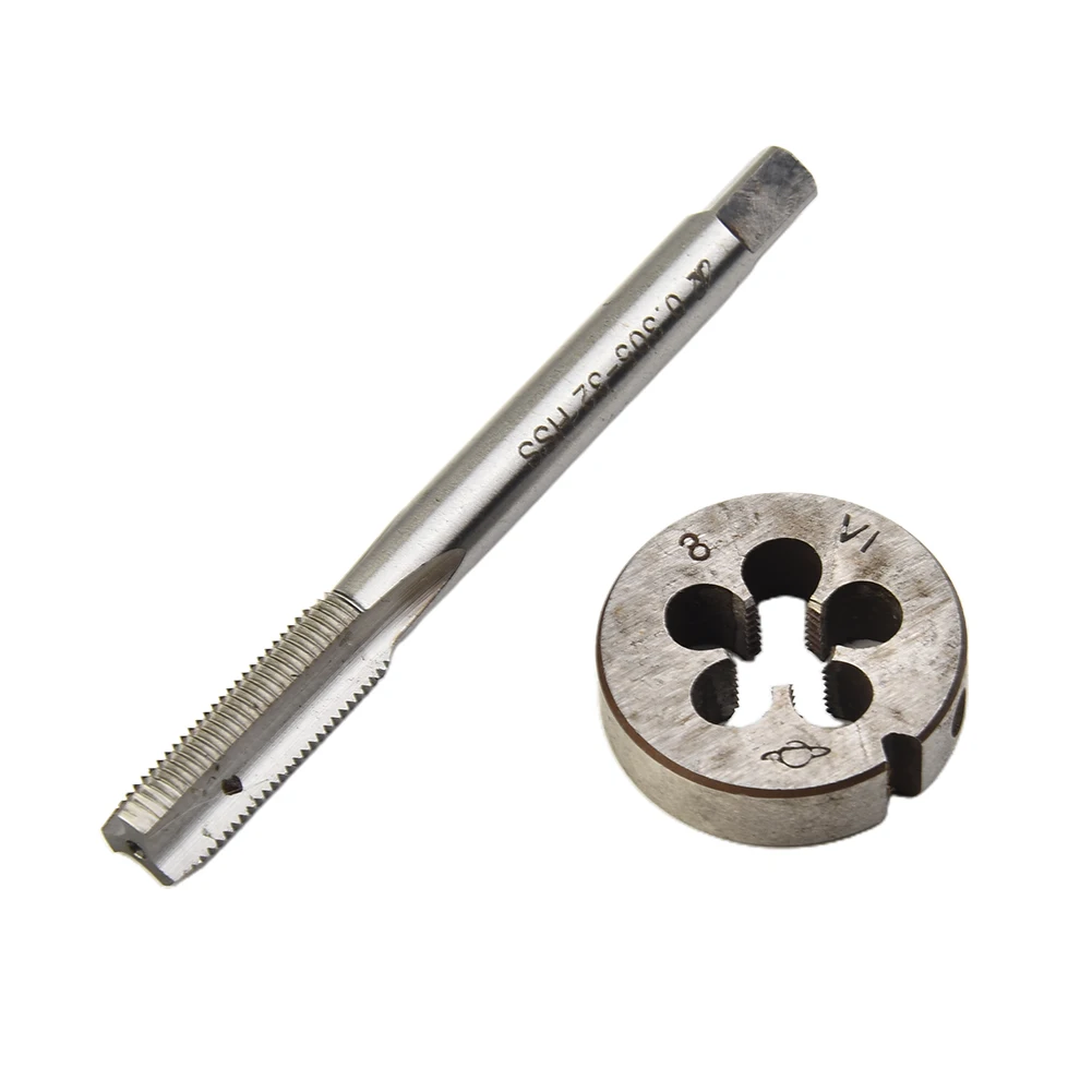 Efficient and Reliable 8V1 32 Right Hand V Type Tire Valve Thread Tap & Die Set High Steel Material 3 for flute for taps