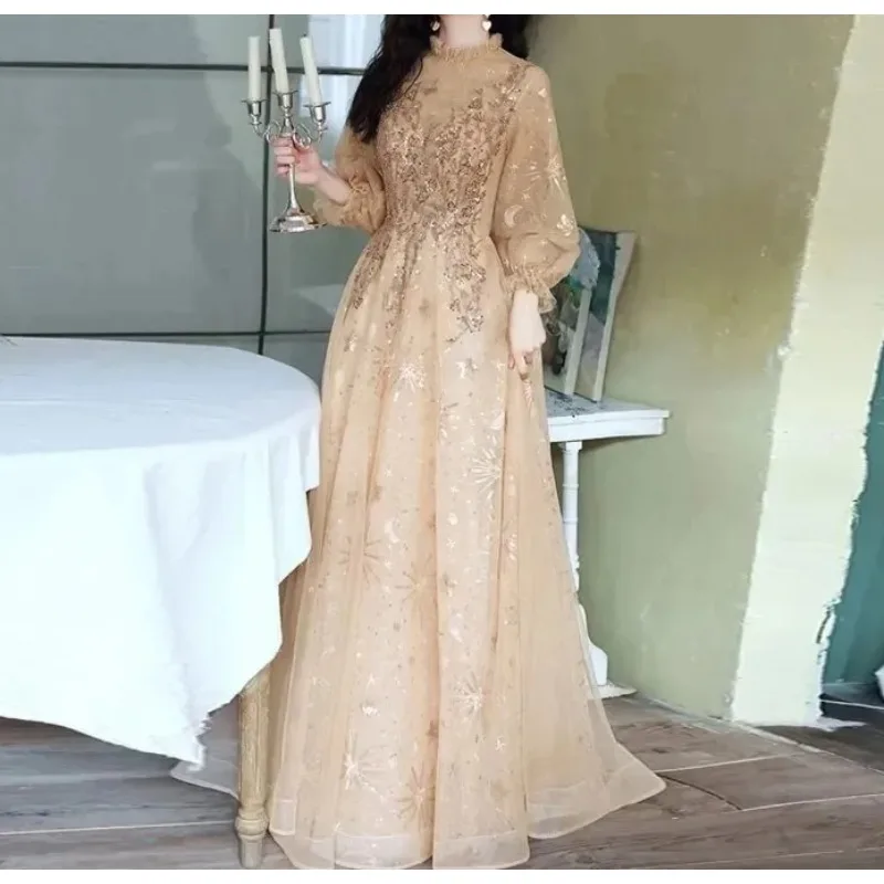 Galajurk Lange A-lijn Kant Applicaties Dames Formele Jurk Voor Avondfeest Robe De Soiree Vloerlengte