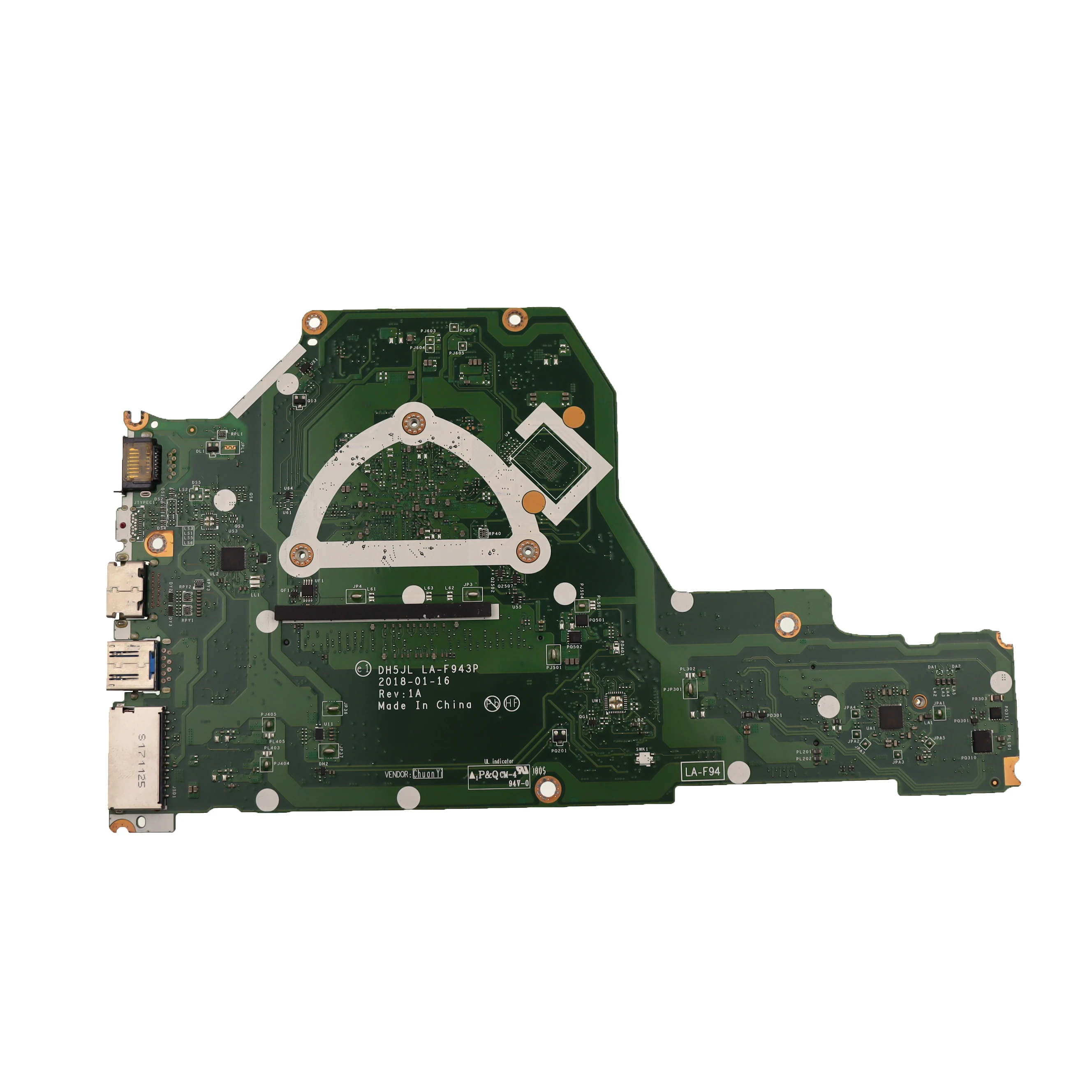 NBGY311004 Notebook DH5JL LA-F943P Mainboard For ACER Aspire A315 A315-33 Laptop Motherboard With N3710 CPU DDR3