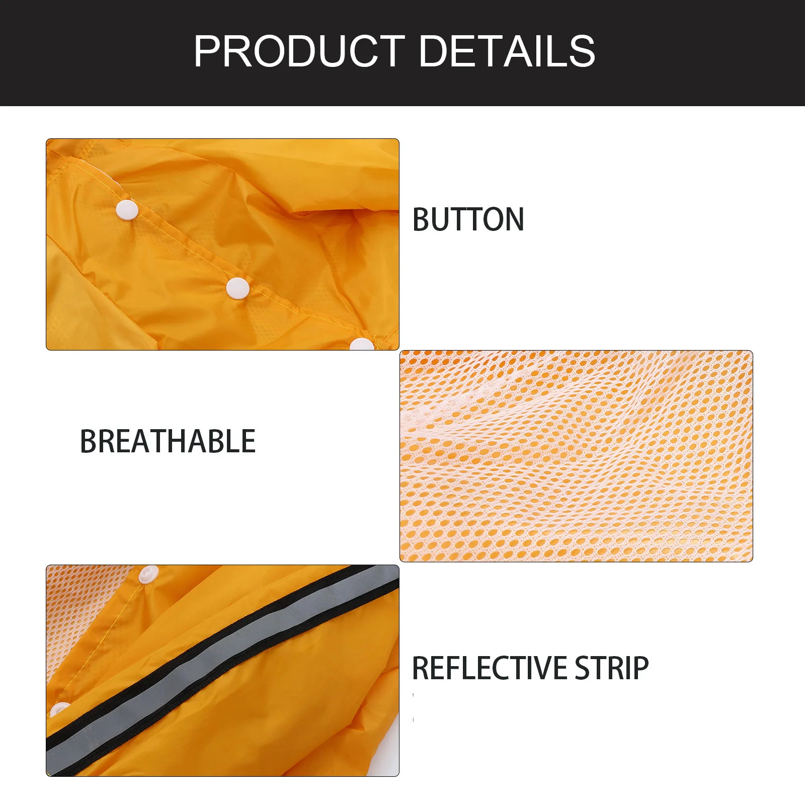 

Waterproof Dog Raincoat Hooded Pet Jacket Outdoor Rain Slicker for Small Large Dogs Durable Lightweight Packable Rain Gear