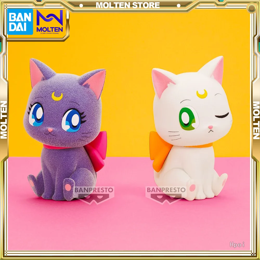 BANPRESTO Original Sailor Moon Cosmos Fluffy Puffy Artemis Luna Big Ribbon Ver. Anime Figure PVC Complete Mode