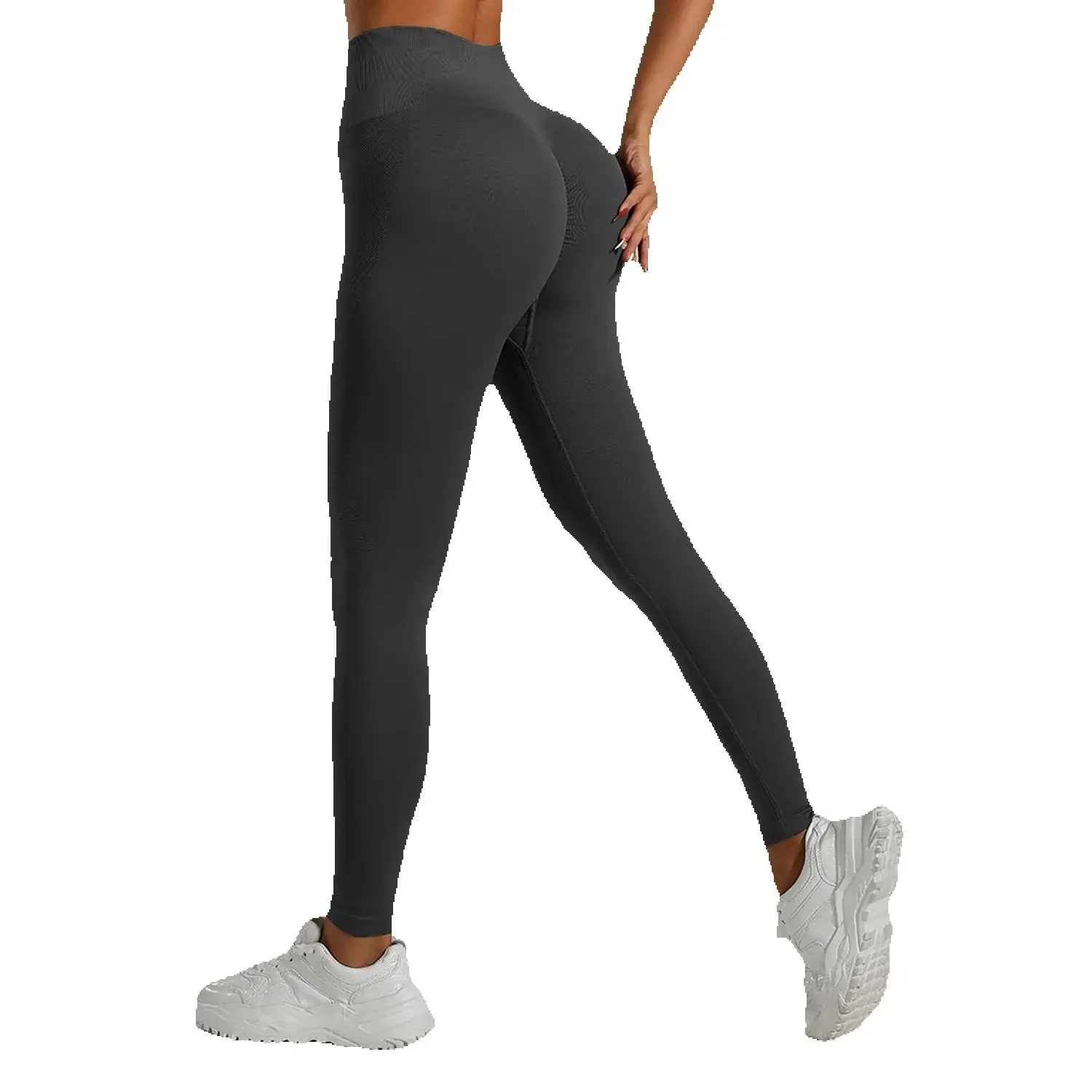 

Women's Seamless Slim Fitting Tights High Waisted Tights Fitness Yoga Elastic Tights Push-up Hip Knitted Fashion Gym Fitness