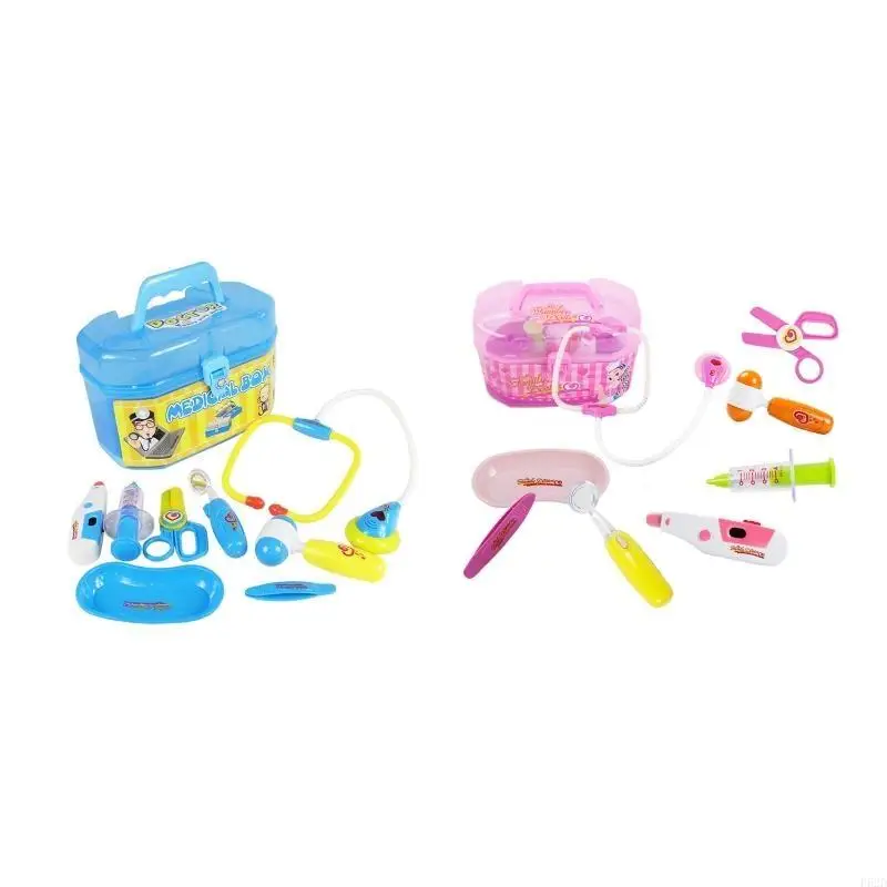 F62d 18Pieces/Pack للعب منزل ألعاب Medical Toy Playset للبنات التظاهر بلقب Dold-Play Doctor Doctor Accs