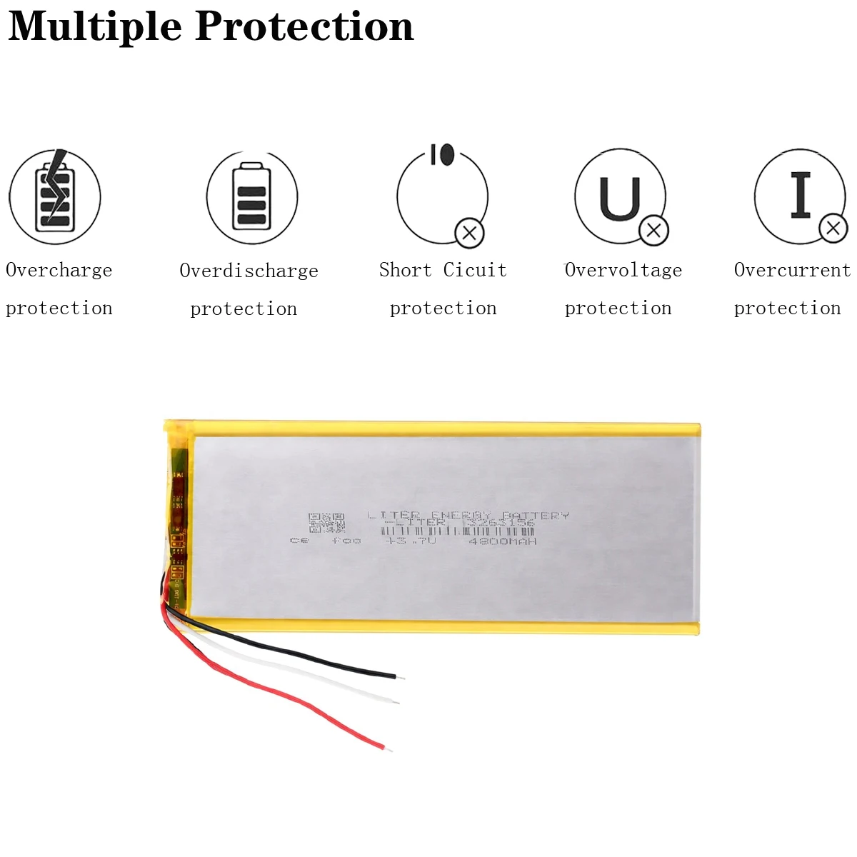 3 line 3.7V 4800MAH 3263156 Polymer lithium ion / Li-ion battery For Tablet PC CHUWI Hi8 hi8 pro xv8 DVD DVR 3565150