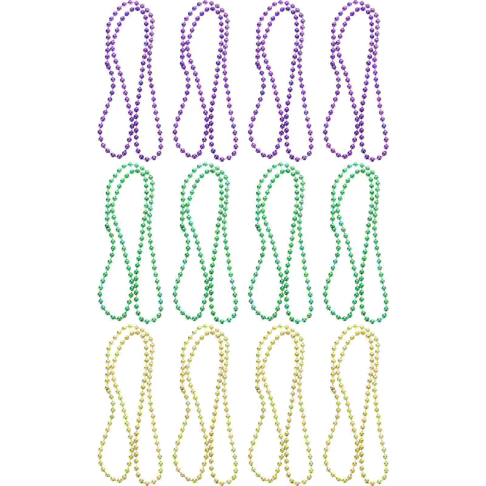 

12 Pcs Garland Decorate Bead Chain Unique Beads Bracelet Jewelry Mardi Gras Beaded Necklace Wrist Plastic Celebration