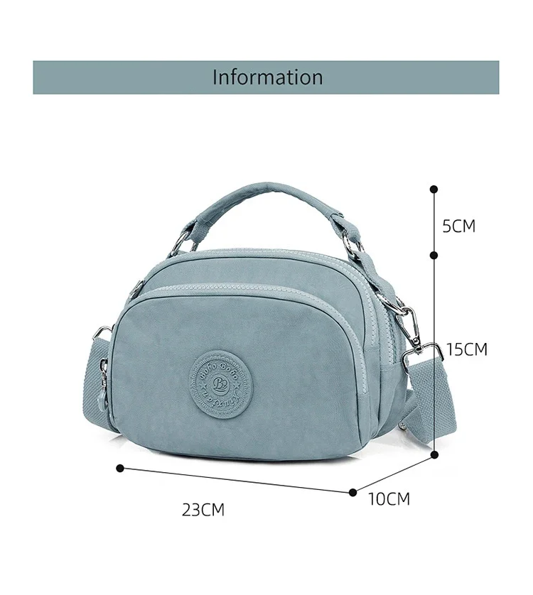 Girls Women Shoulder Bag Fashion Pure Color Casual Tote Outdoor Bag Canvas Handbag Zipper Messenger Crossbody