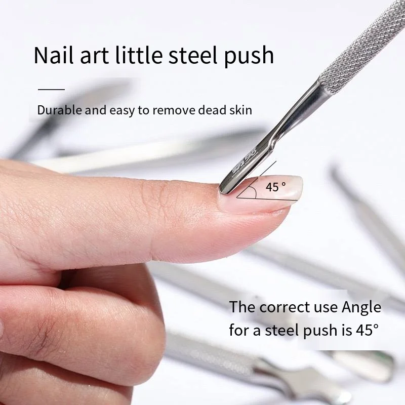 Stainless Steel Nail Art Dual-ended Finger Dead Skin Cut Remover Cuticle Pusher Manicure Pedicure Nail Care Tools