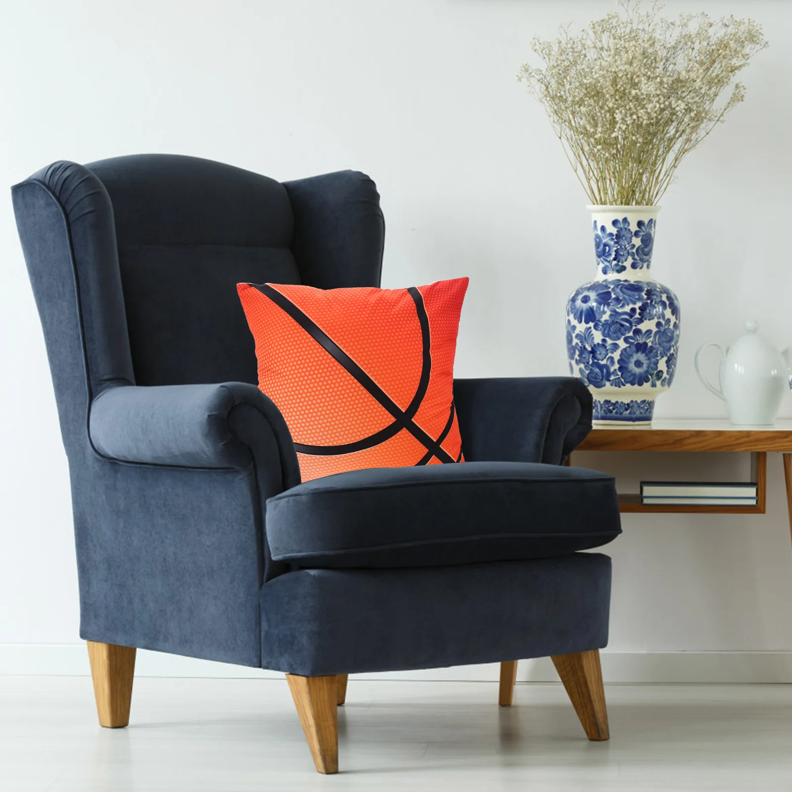 

Basketball Pillow Cover Sofa Protector Decorate Decorative Case Covers Polyester Man Sports Balls