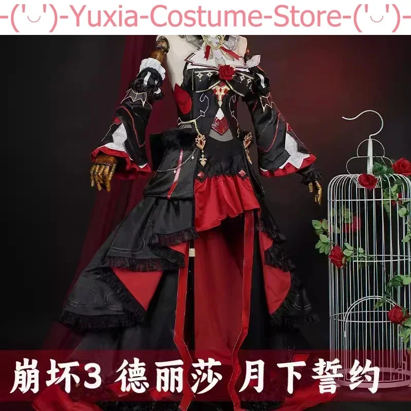 Honkai Impact 3rd Theresa Apocalypse Under The Moon Oath Game Suit Dress Cosplay Costume Halloween Party Outfit XS-XXL