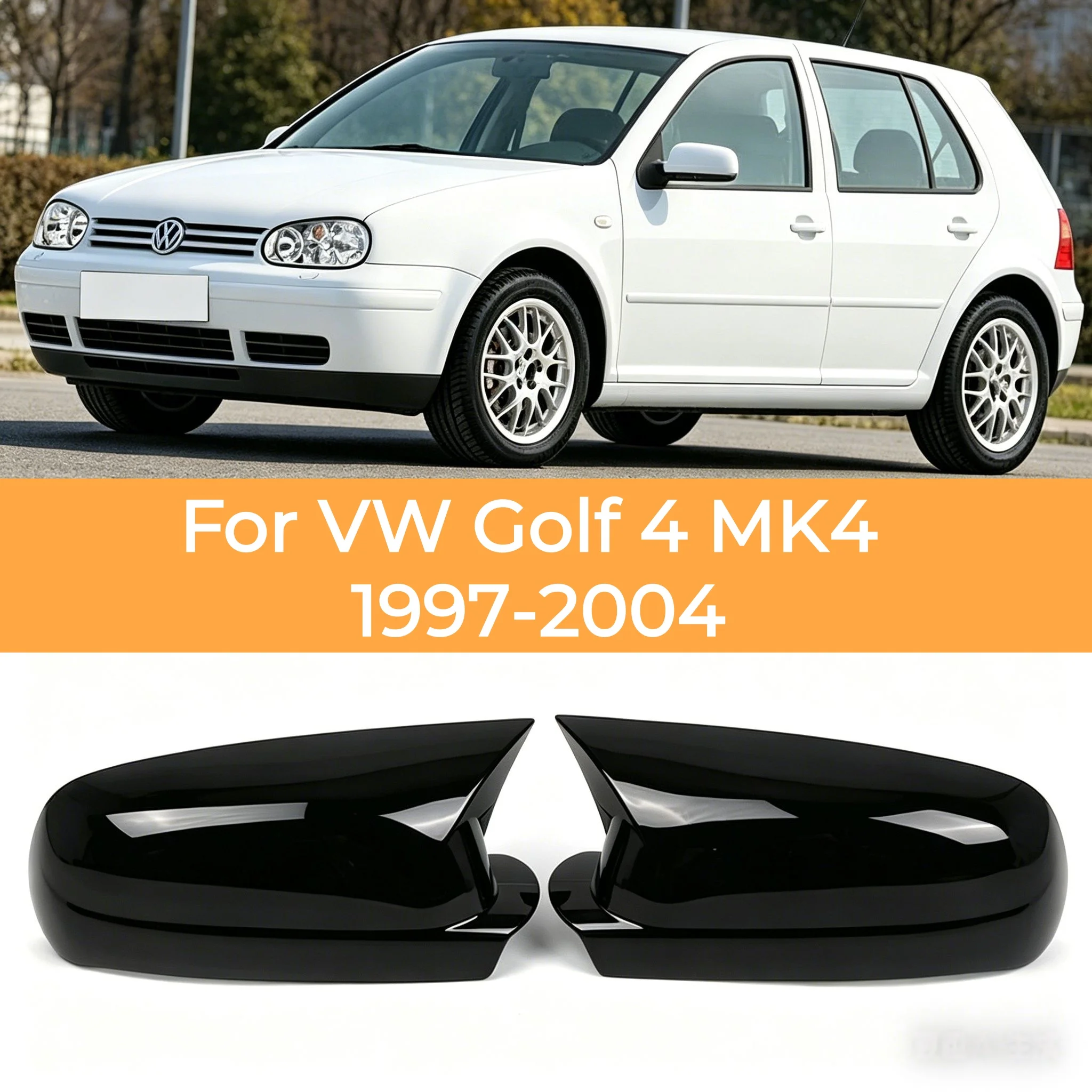 For VW Golf 4 MK4 1997-2004  Wing Mirror Cover Caps Rearview Mirror Case Add-On 3B0857538B Car Exterior Styling Accessories