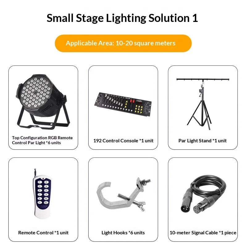 

All In One LED Stage Lighting Package DMX Console Tripod Stand And Accessories DJ Event Rental Club Show Different Venue Sizes