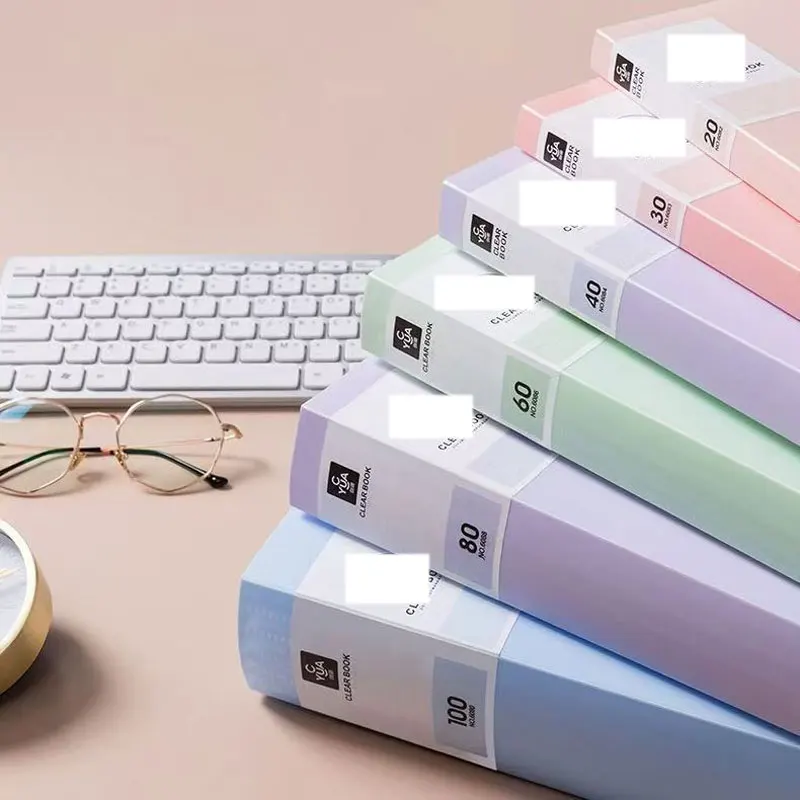 

1pcs A4 Binder with Clear Insert Pockets Includes 20 plastic document sleeves Ideal for concerts, art exhibitions, schools, and