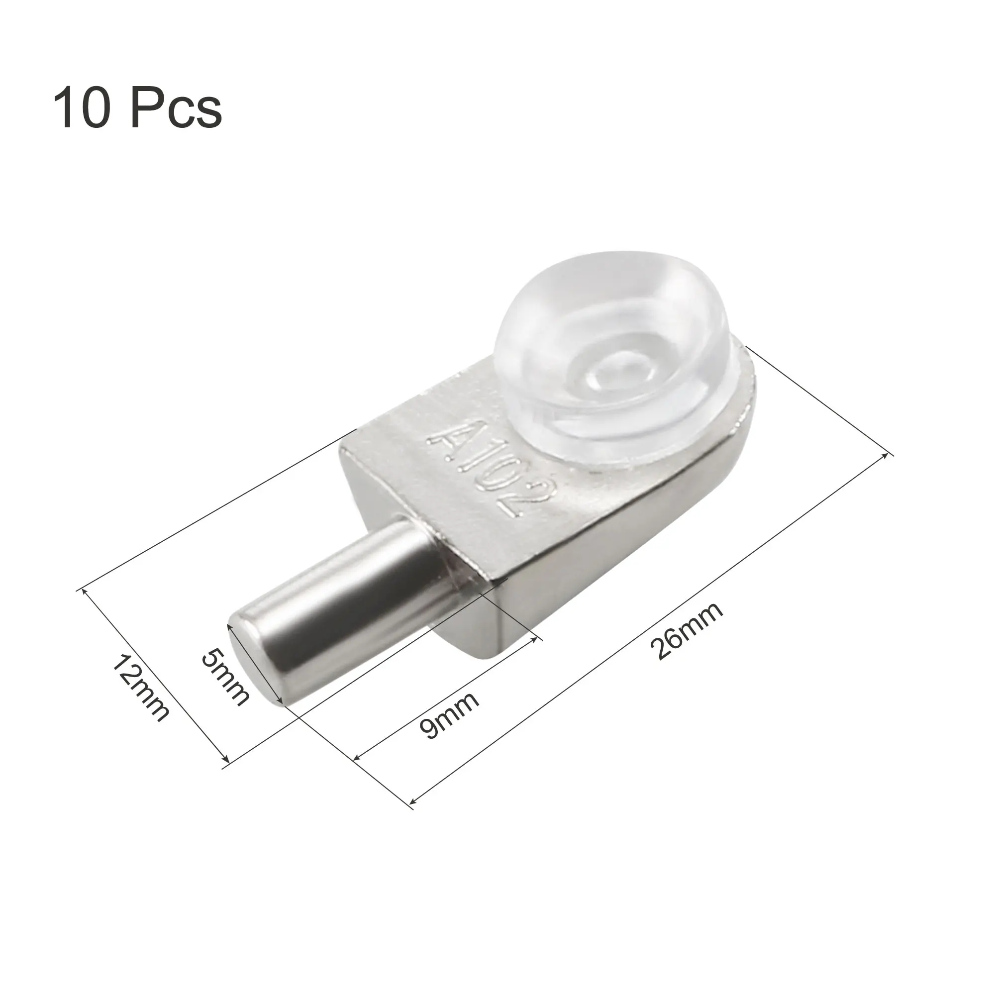 10pcs Zinc Alloy Shelf Support Pegs Glass Clamp Plate Pin Shelves Separator Fixed Furniture Pallet Mounting Bracket