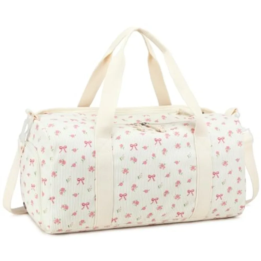 

Duffle Bag for Gym Sports Women Girls Workout Travel Bag Weekender with Shoe Compartment and Wet Pocket
