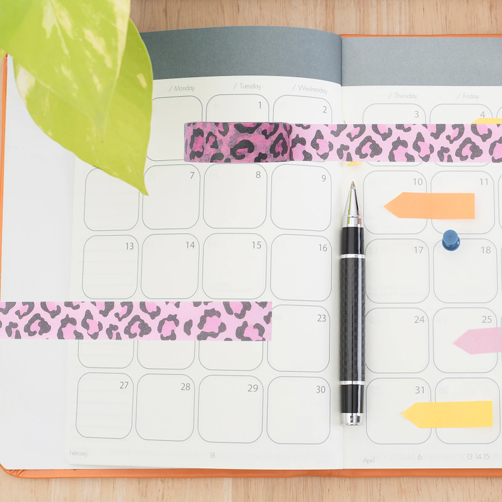 

Leopard Print Tape 5 Rolls Premium Paper Animal Pattern Self Adhesive Scrapbook Wrapping DIY Journal Gift Sticker