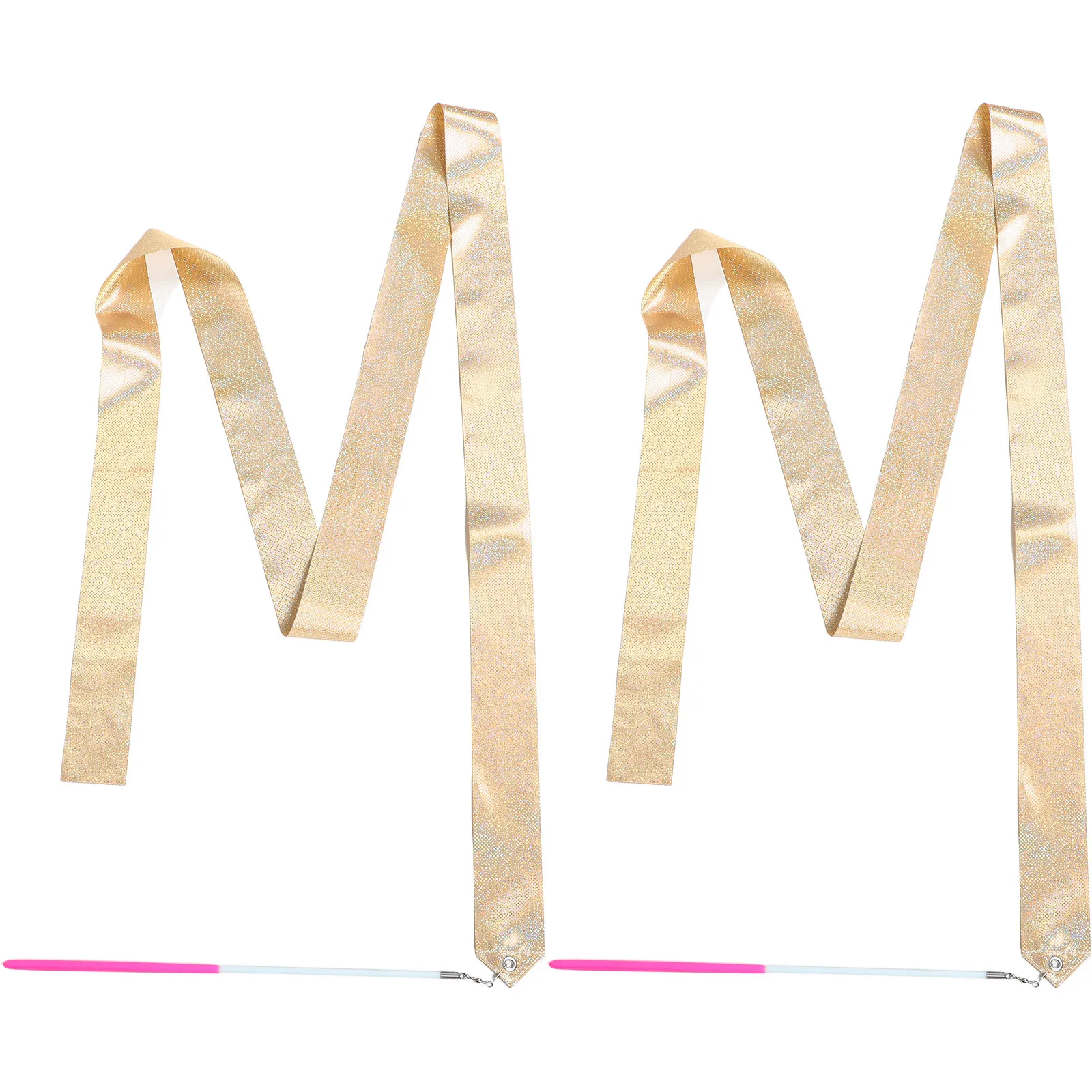 2Pcs Gymnastics Dance Ribbon Wand Kids Twirling Streamer Ballet Performance Accessory for Dancing