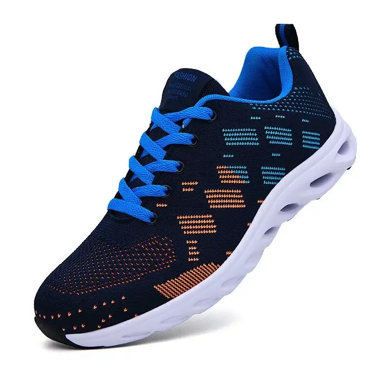 

Men Breathable Marathon Jogging Shoes Blue Orange Youth Fashion Athletic Runner Run Sneakers Spring Summer Fitness Sport Shoes