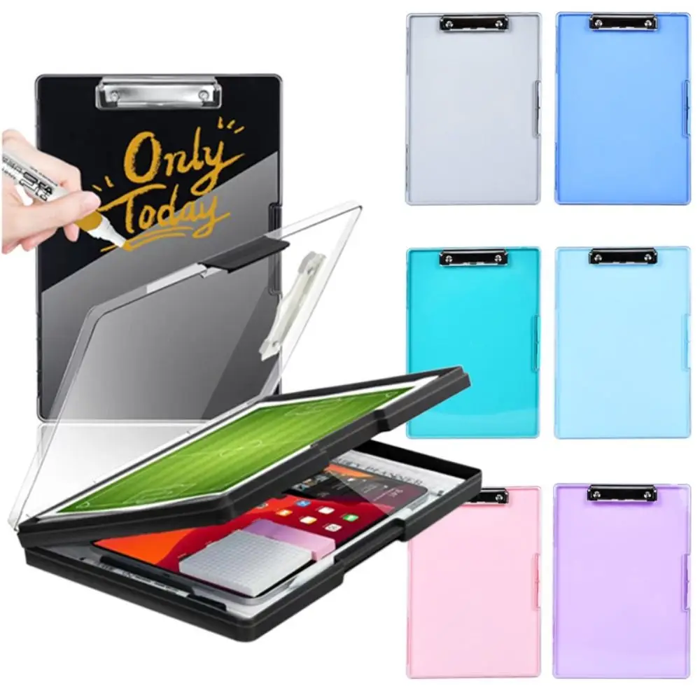

Side Opening Storage Clipboard Double-layer High Capacity Writing Board 34x24cm Foldable Clipboard Organizer School Supplies