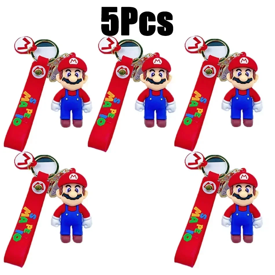 Bandai Super Mario Bros Actionfigur Schlüsselanhänger Niedliche Cartoon-Figur Spielzeug Puppe Modell Dekoration Kind Geburtstagsgeschenk 6