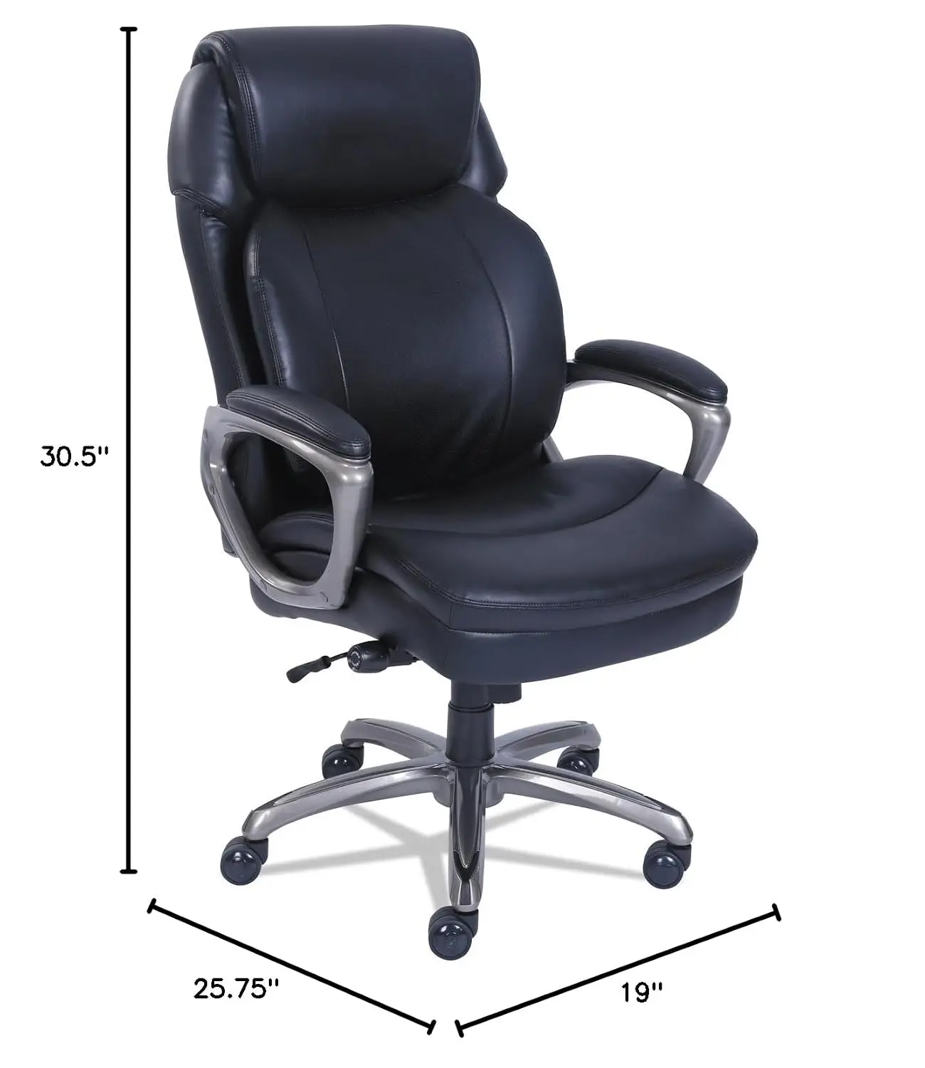 High-Back Executive Office Chair, 275Lb Capacity, 18.75