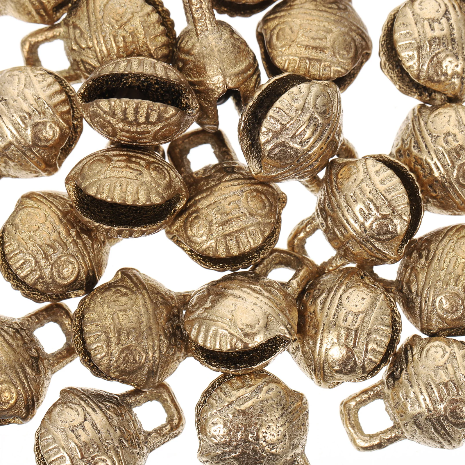 

30Pcs Vintage Hanging Copper Bells for DIY Crafts Jewelry Making Keychain Bracelet Necklace Charms Handcraft Small Bells